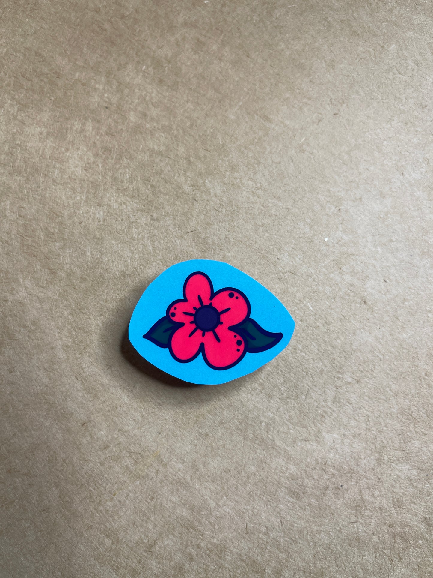 Red Flower Sticker