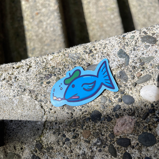 Fish Artist Sticker