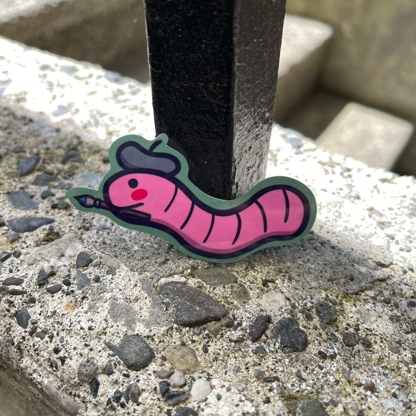 Worm Artist Sticker