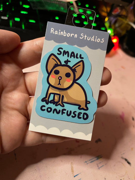 Small and Confused Sticker