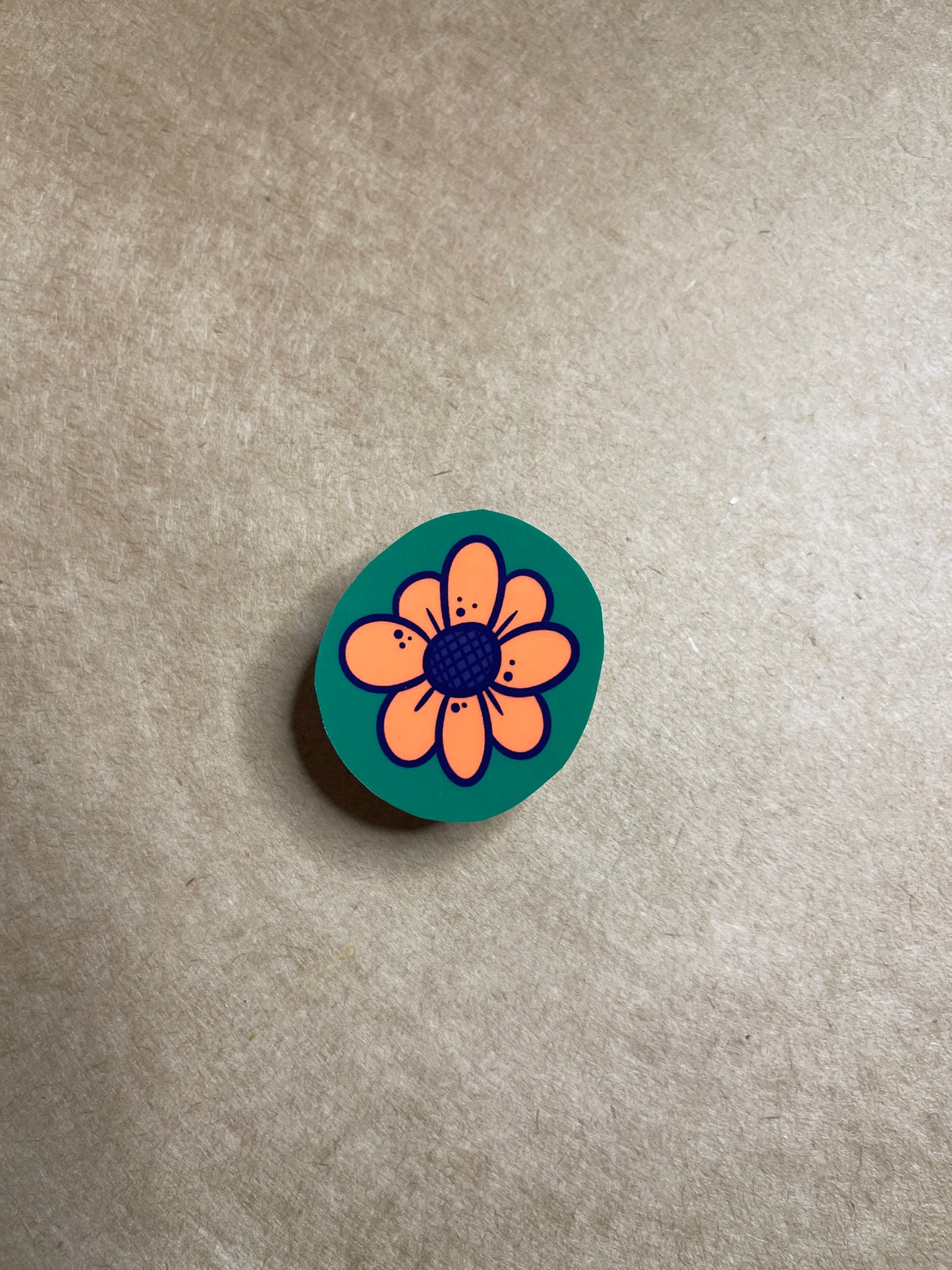 Orange Flower Sticker