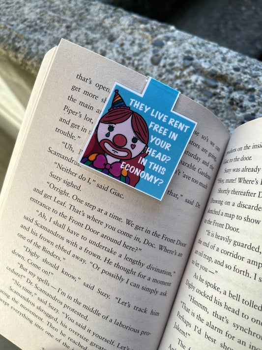 Clown Magnetic Bookmark