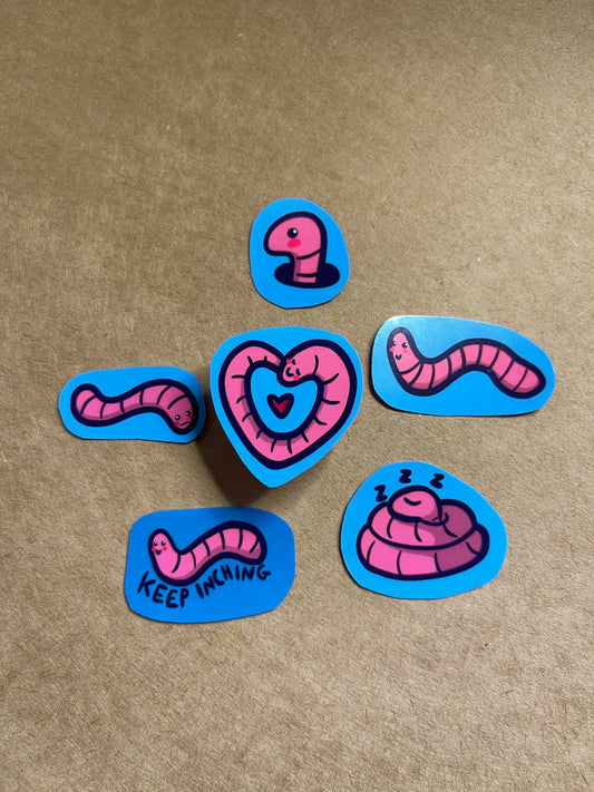 Worm Sticker Pack