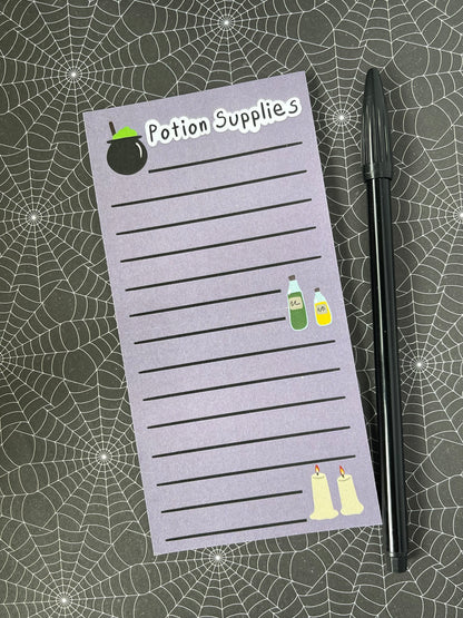 Witches 3 x 6 Potion Supplies Memo Pad