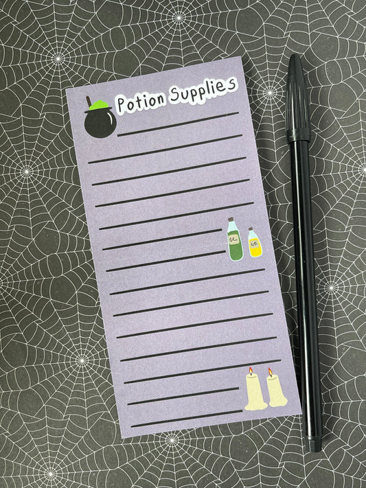 Witches 3 x 6 Potion Supplies Memo Pad