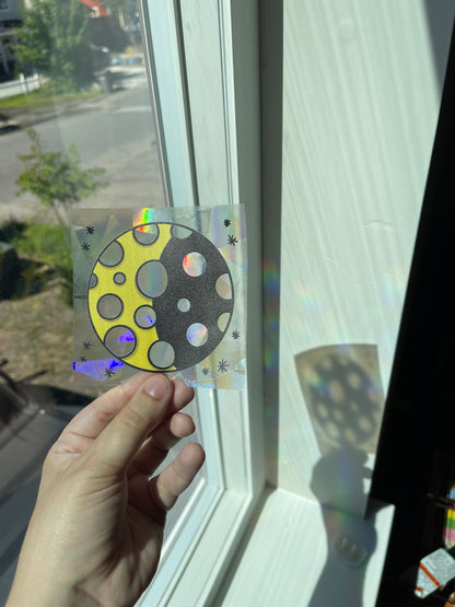 Moon Rainbow Window Cling