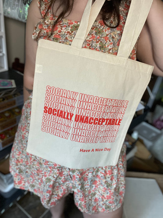 Socially Unacceptable Tote Bag