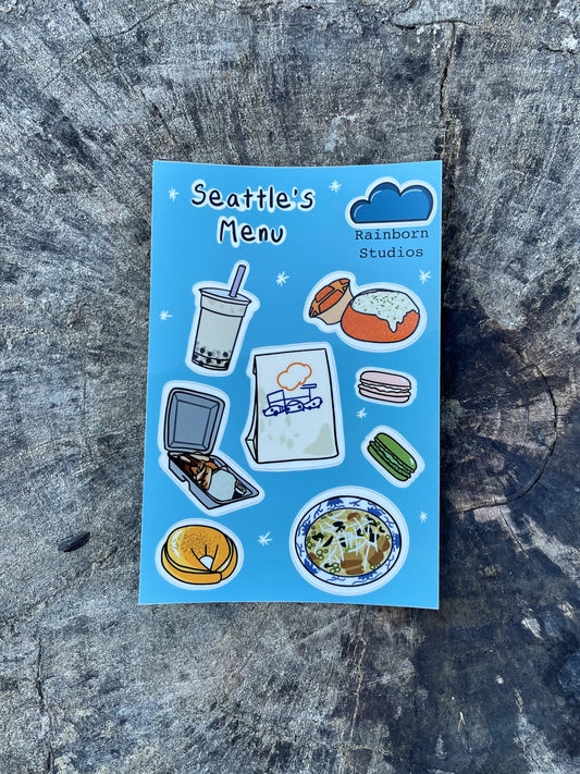 Seattle's Menu Sticker Sheet