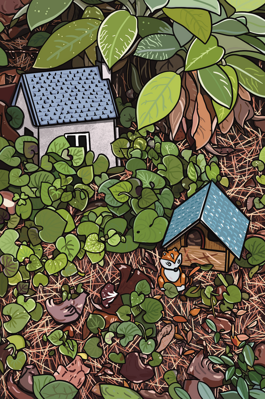 Fox Garden Print (4x6)