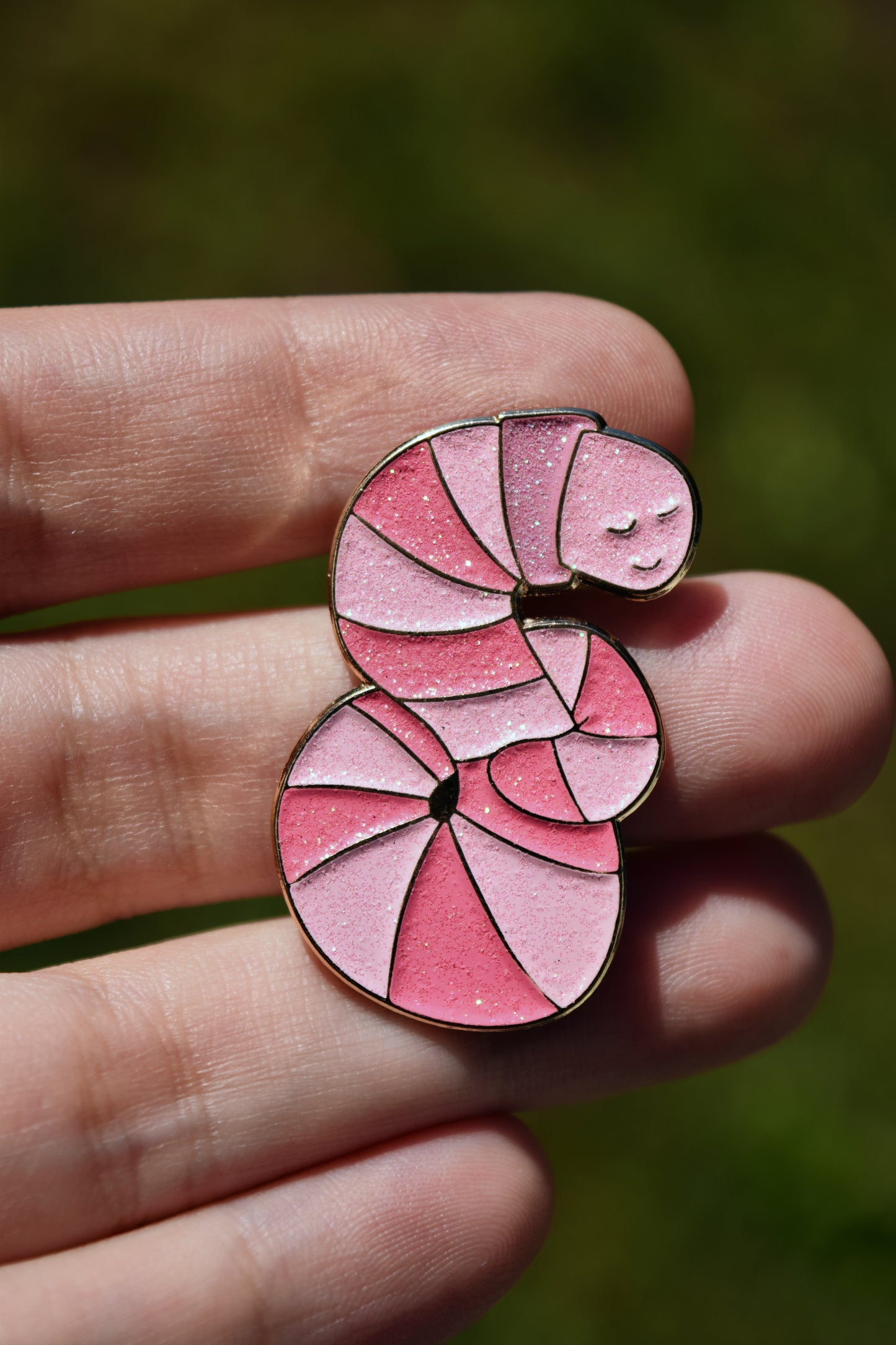 Self Love Worm Soft Enamel Pin (Plain or Glitter)